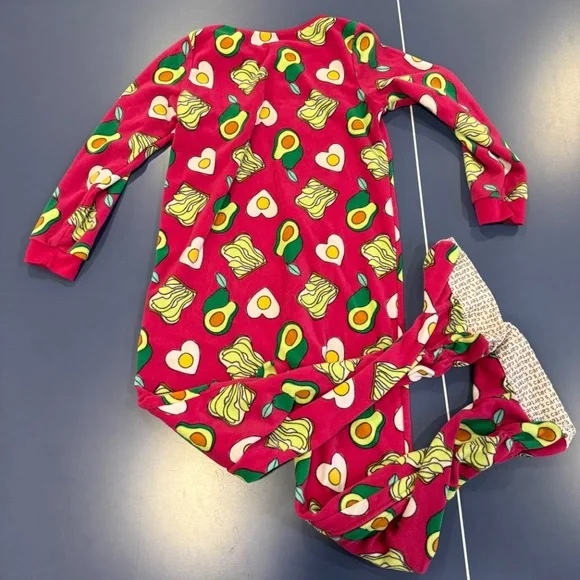 Size 8 Carters/Cat & Jack Fleece Footed Pajamas Set - Picture 8 of 14